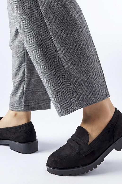 Zapatos clásicos negros de ante...