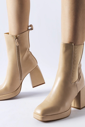 Botines beige aislantes con...