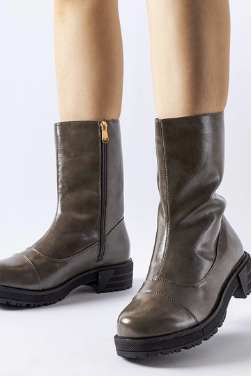 Botines acolchados gris...