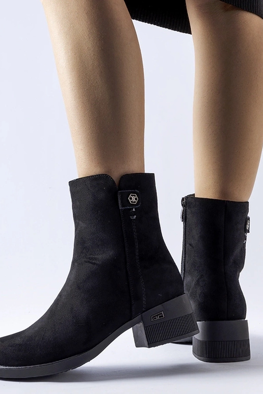 Botines negros forrados de cuero Faustin