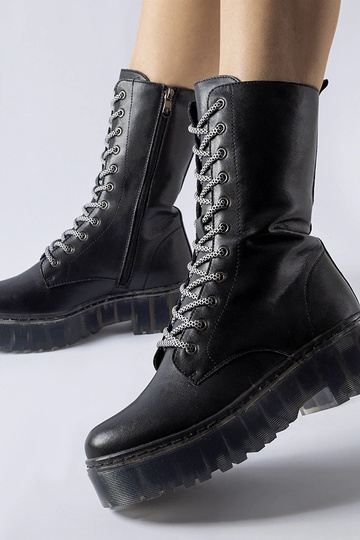 Botas negras cálidas de piel auténtica de Middletown 2