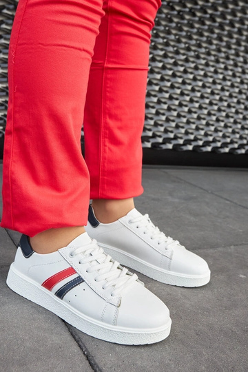 Zapatillas de piel con cordones color blanco Camilla 2