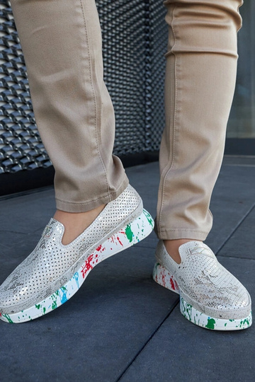 Zapatos beige con cuña de colores Santina 2