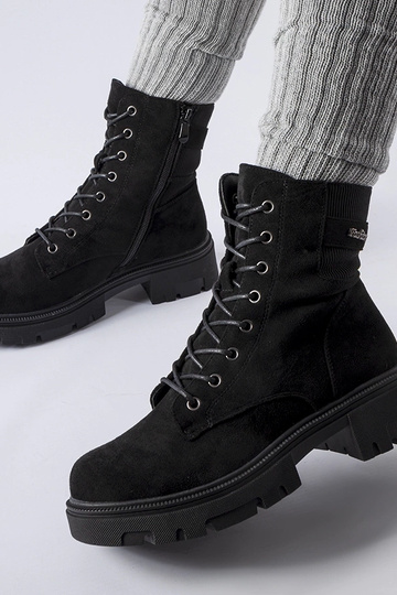 Botas aisladas negras de ante sintético suaves Cunha 2