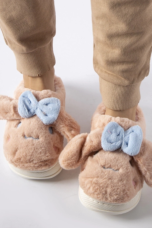 Pantuflas rosas calentitas con orejas...
