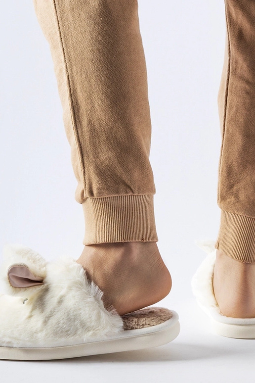 Zapatillas blancas calentitas con...