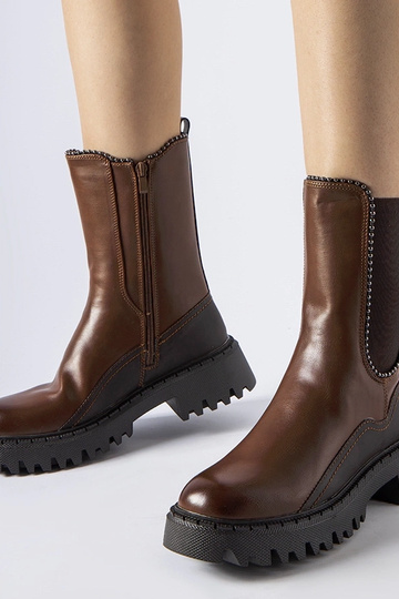 Botines marrones con...