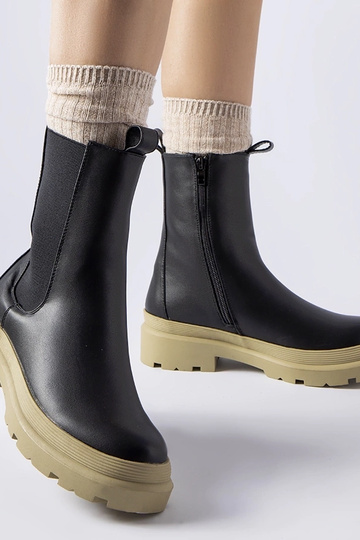 Botines de georgette negro...