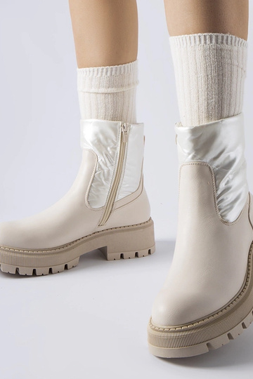 Botines beige con parte superior decorativa Garrett
