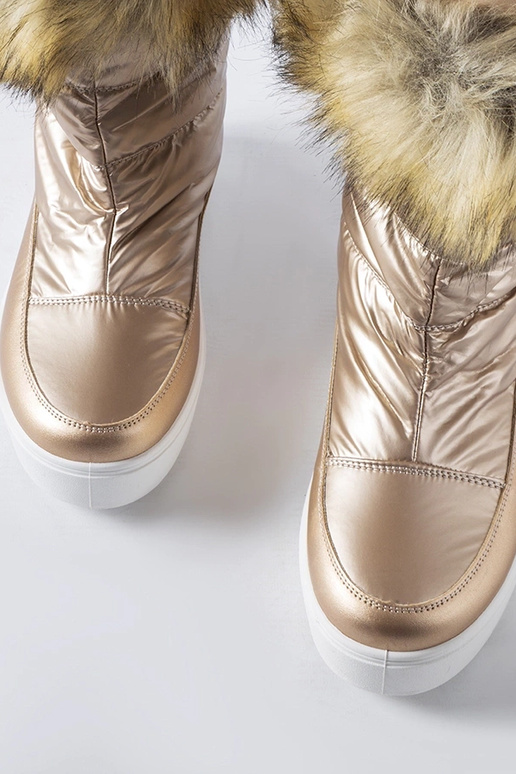 Botas de nieve metalizadas con pelo...