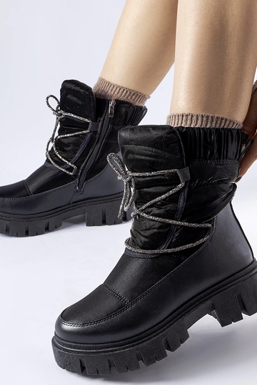 Botas de nieve negras con circonitas Pettenasco