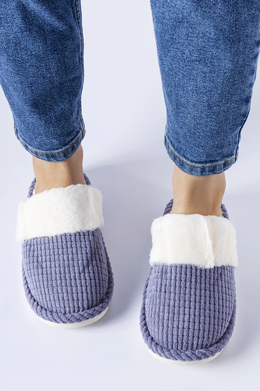 Pantuflas cálidas azules Frappier