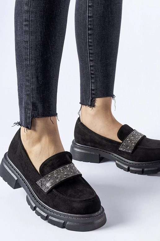 Zapatos negros de ante sintético...