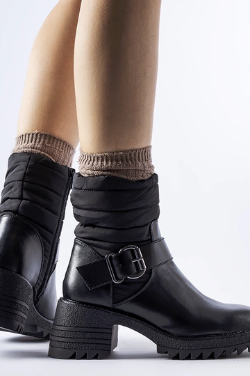 Botines negros cálidos con...