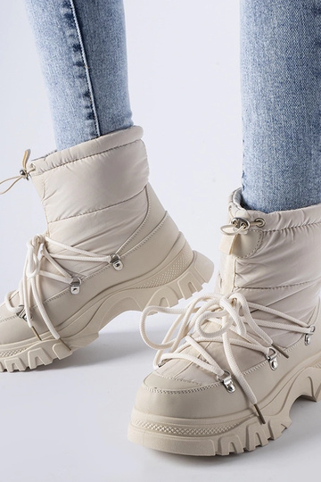 Botas de nieve con aislamiento beige Aubine