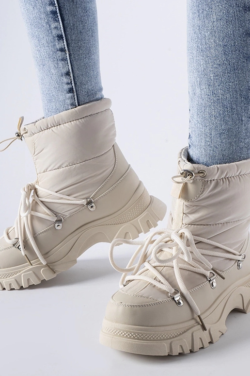 Botas de nieve con aislamiento beige...