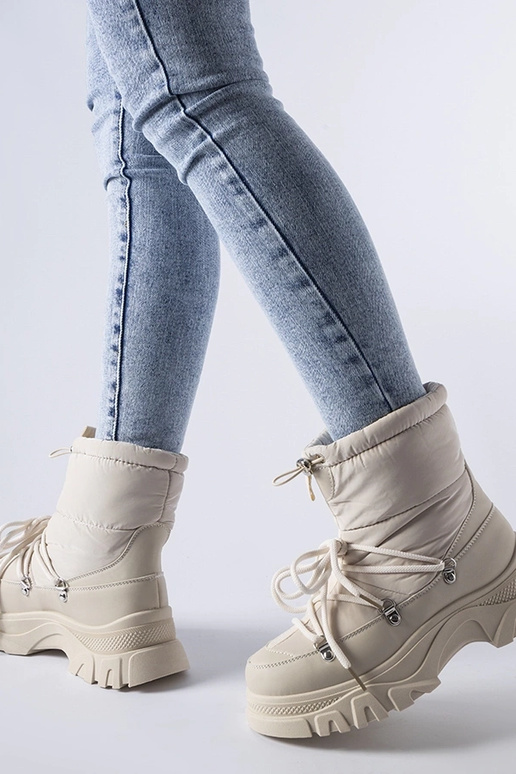 Botas de nieve con aislamiento beige...