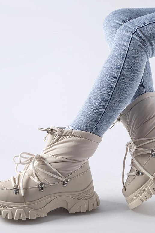 Botas de nieve con aislamiento beige...