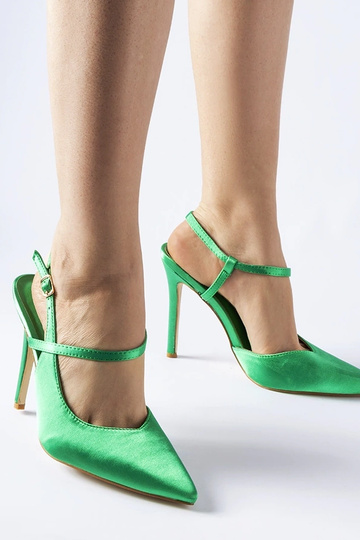 Zapatos de tacón verdes con talón descubierto Aquilone 2