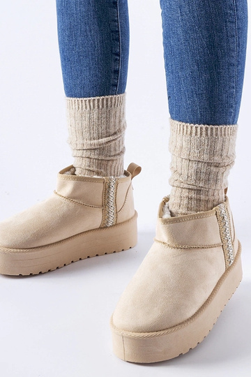 Botas de nieve con plataforma Dennison en color beige