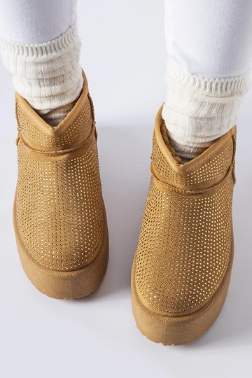Botas de nieve marrones con circonitas Sonora 2