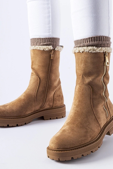 Botines acolchados beige con cremallera Sunnyslope 2