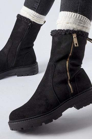 Botines acolchados negros con cremallera Sunnyslope