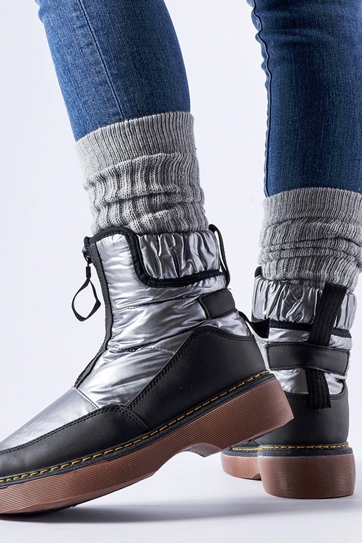 Botas de nieve grises con aislamiento...