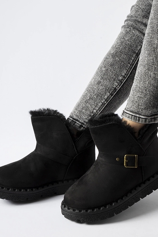 Botas de nieve negras con aislamiento...