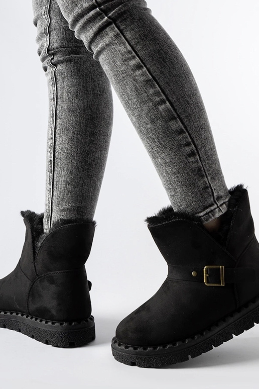 Botas de nieve negras con aislamiento...