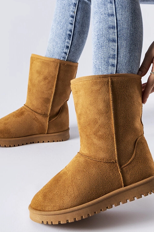 Botas de nieve marrones acolchadas...