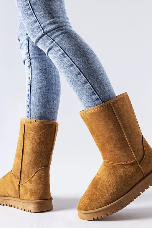 Botas de nieve marrones acolchadas...