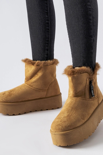 Botas de nieve marrones con plataforma Points