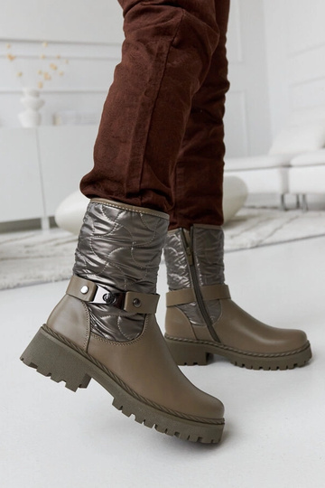Botines verdes aislantes con tira decorativa Lido