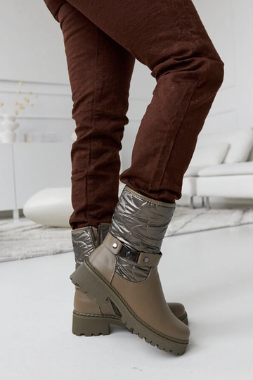 Botines verdes aislantes con tira decorativa Lido 2