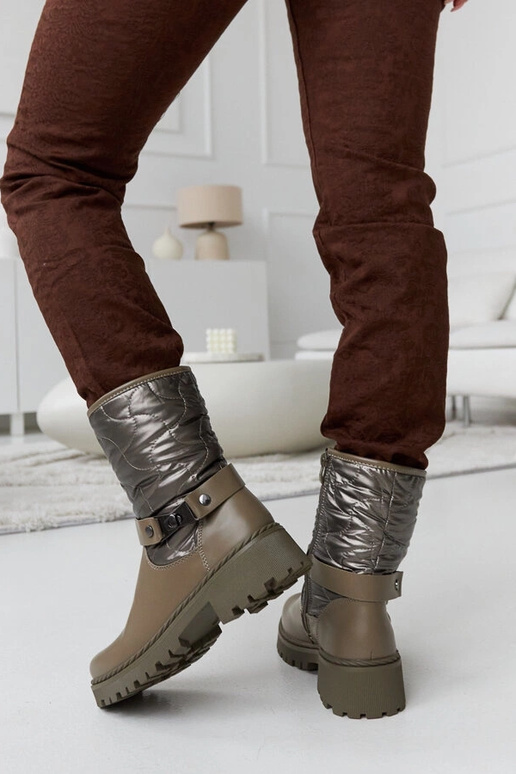 Botines verdes aislantes con tira...