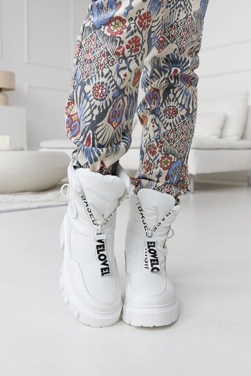 Botas de nieve blancas con...