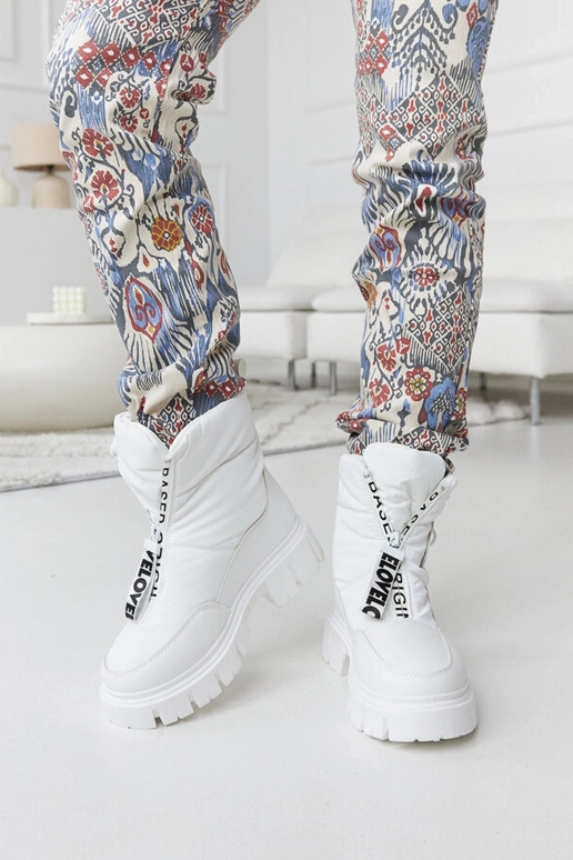 Botas de nieve blancas con...