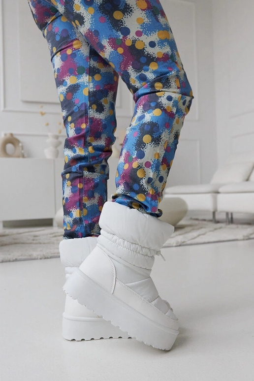 Botas de nieve blancas acolchadas con...