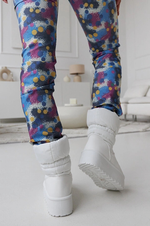 Botas de nieve blancas acolchadas con...