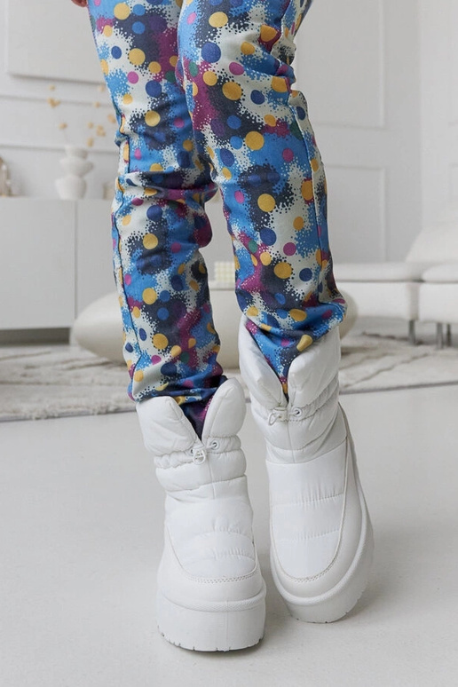 Botas de nieve blancas acolchadas con...