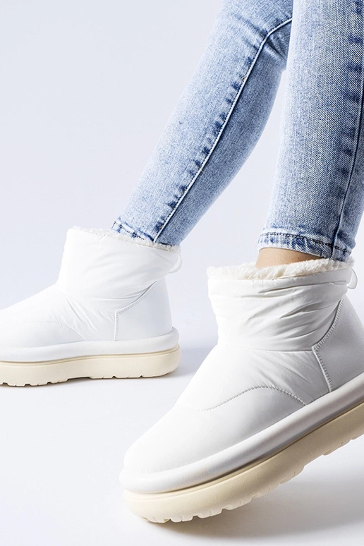 Botas de nieve blancas acolchadas...