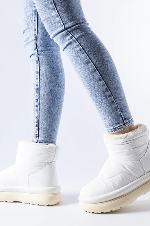 Botas de nieve blancas acolchadas...