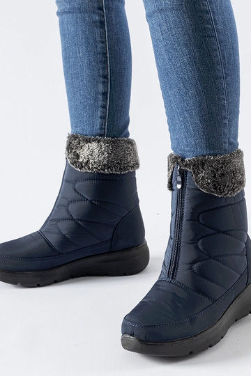 Botas de nieve con cuña en color azul marino de Brownton