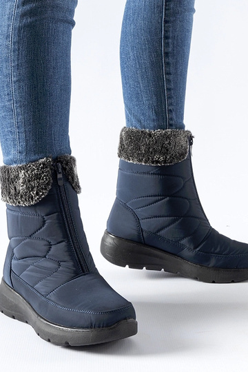 Botas de nieve con cuña en color azul marino de Brownton 2