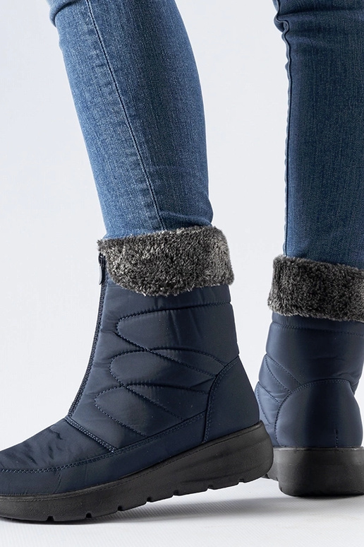 Botas de nieve con cuña en color azul...