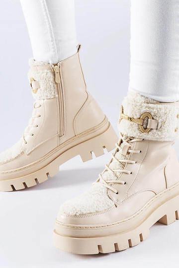 Botas de trabajo beige...