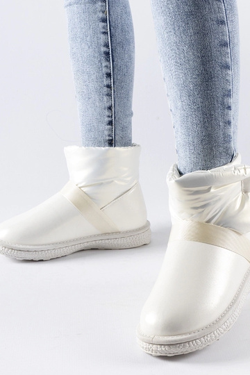 Botas de nieve cortas brillantes beige Delaune 2