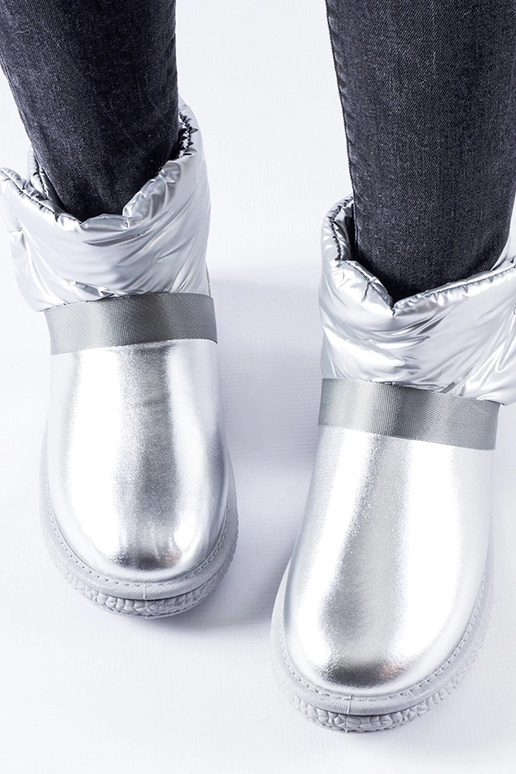 Botas de nieve cortas plateadas...