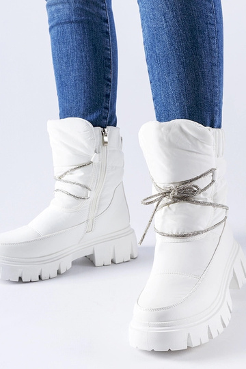 Botas de nieve blancas con...